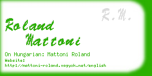 roland mattoni business card